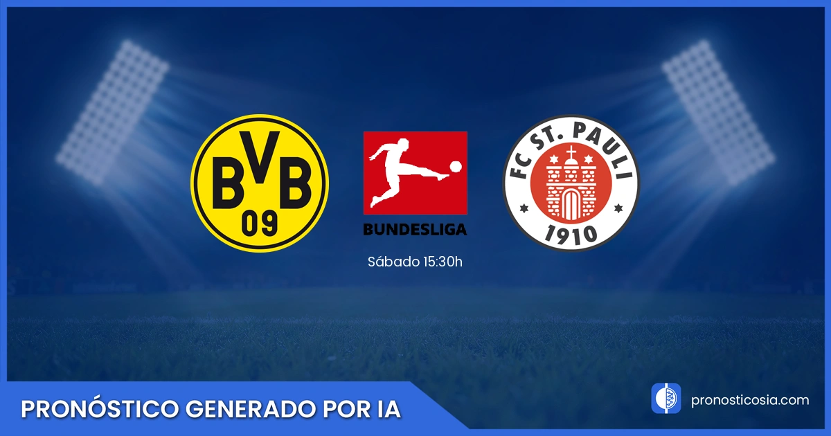 Pronóstico Borussia Dortmund vs St. Pauli Bundesliga - Predicción IA y análisis