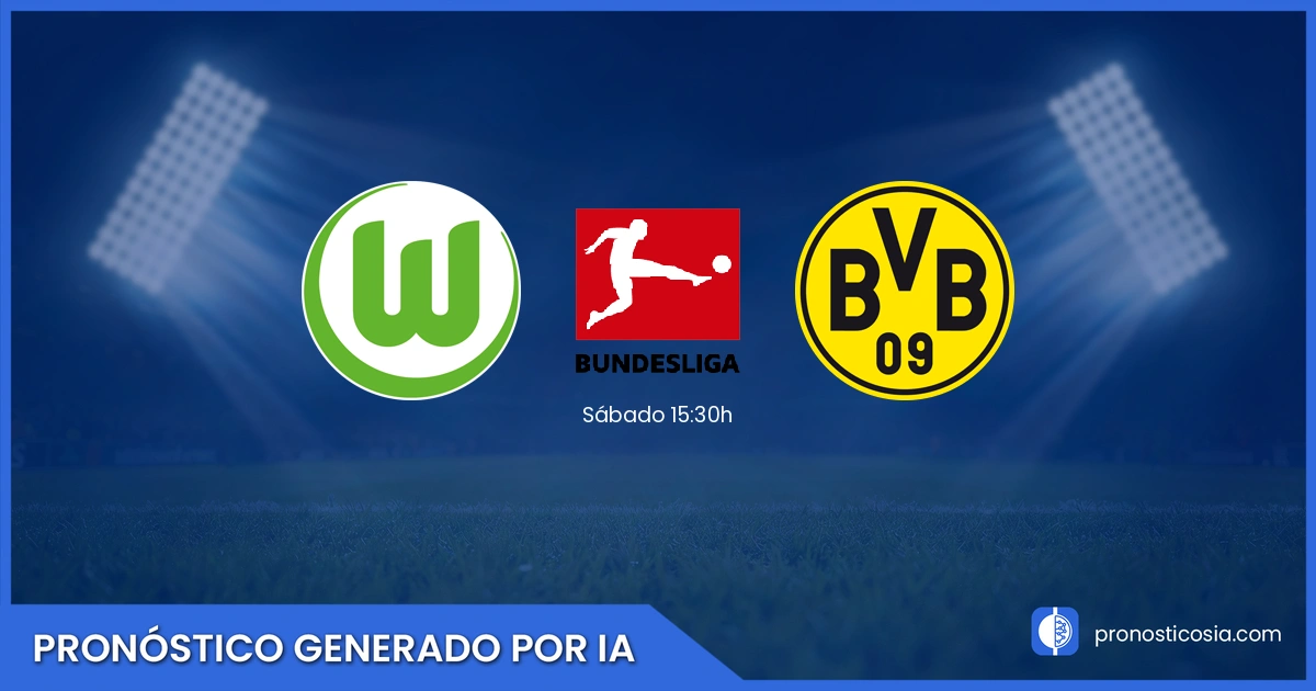 Pronóstico Wolfsburg vs Borussia Dortmund Bundesliga - Predicción IA y análisis