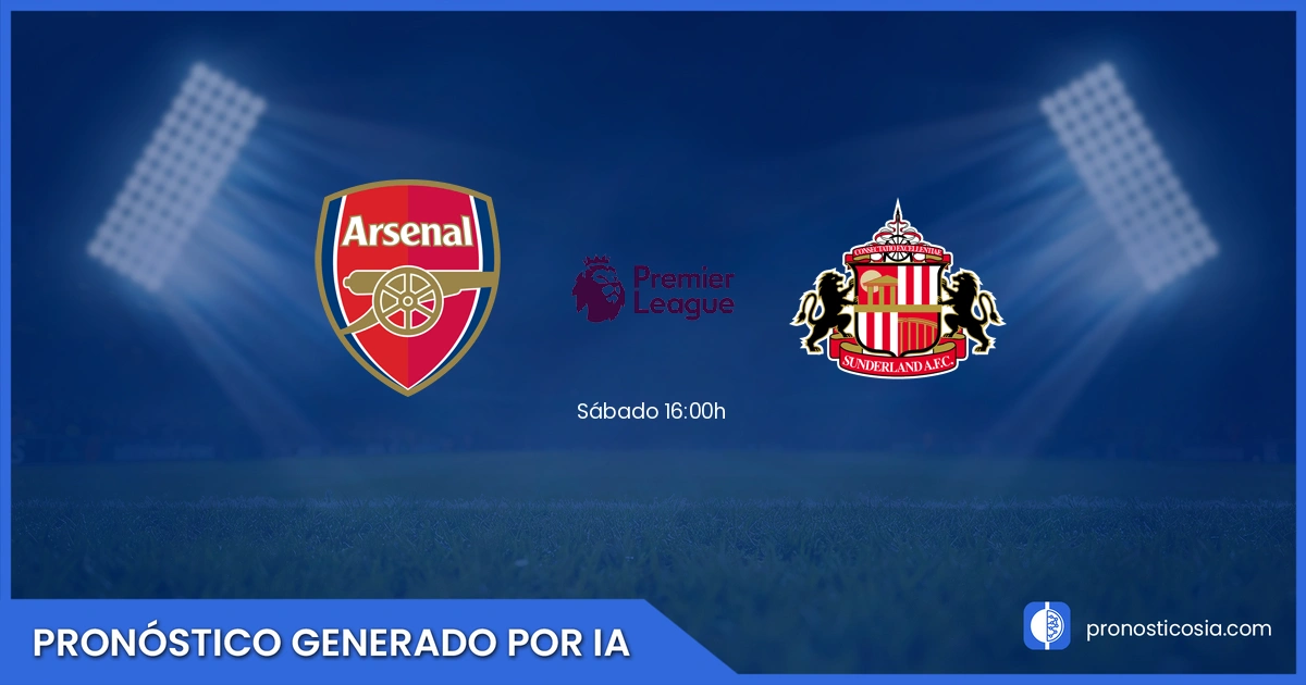 Pronóstico Arsenal vs Sunderland Premier League - Predicción IA y análisis