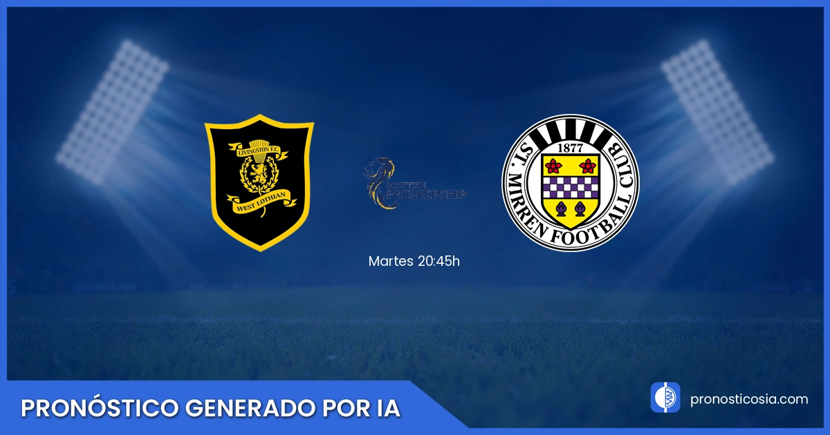 Pronóstico Livingston vs St Mirren Scottish Premiership
 - Predicción IA y análisis