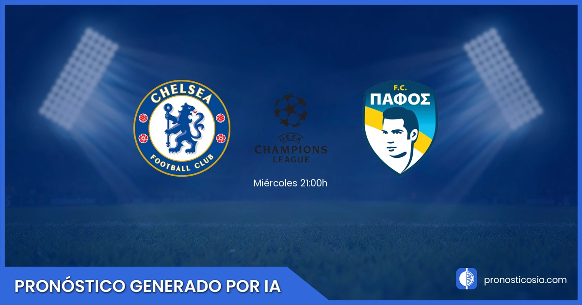 Pronóstico Chelsea vs Paphos UEFA Champions League - Predicción IA y análisis